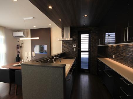 IH cooking heater, Kitchen with advanced equipment, such as dish washing dryer and fulfilling. Equipped with rear storage of large capacity