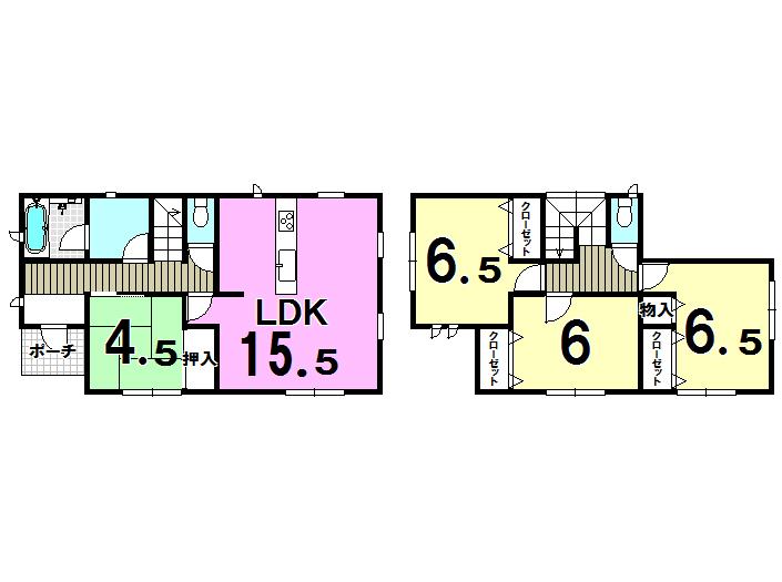 Floor plan. 17.8 million yen, 4LDK, Land area 169.96 sq m , Building area 93.96 sq m
