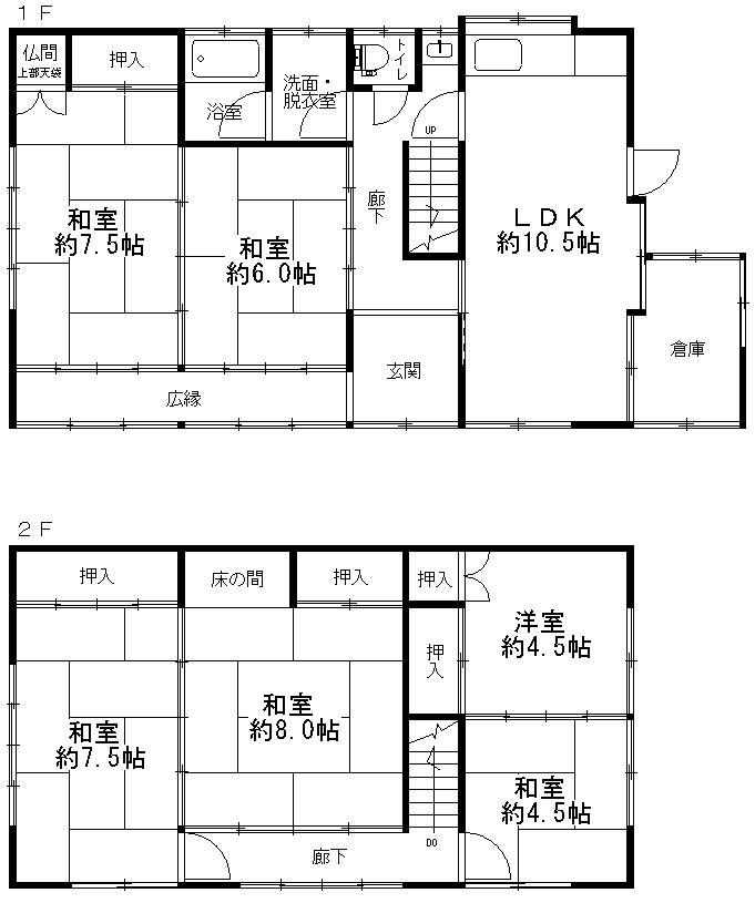 Floor plan. 8.8 million yen, 6LDK, Land area 138.02 sq m , Building area 120.66 sq m