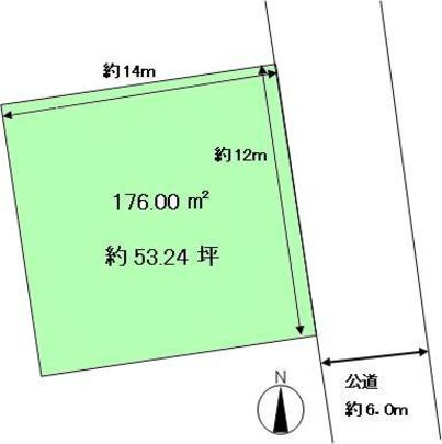 Compartment figure. Land price 4.98 million yen, Land area 176 sq m