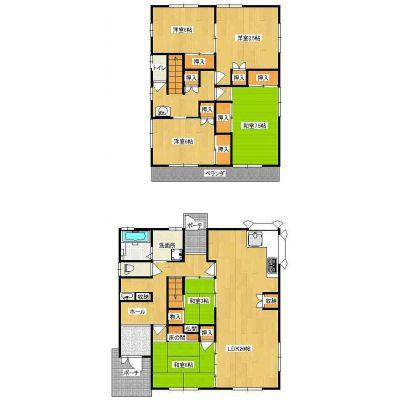 Floor plan. 13,900,000 yen, 5LDK, Land area 185.35 sq m , Building area 149.91 sq m