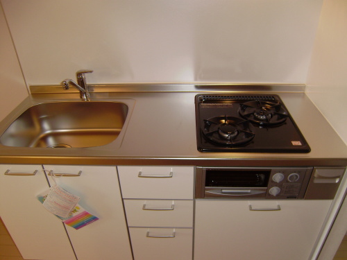 Kitchen. System kitchen stove with 2-neck