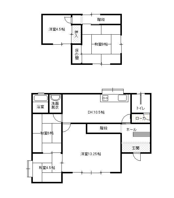 Floor plan. 7,980,000 yen, 5LDK, Land area 427.36 sq m , Building area 107.39 sq m