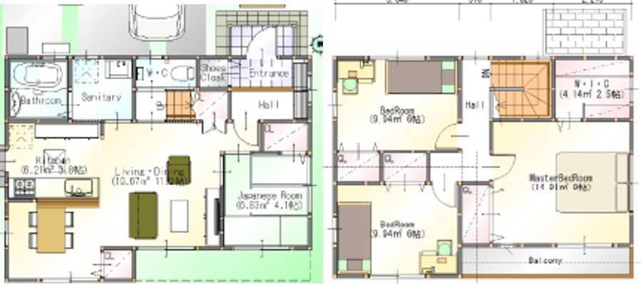Floor plan. (No. 1 point), Price 29,900,000 yen, 4LDK, Land area 194.64 sq m , Building area 101.02 sq m