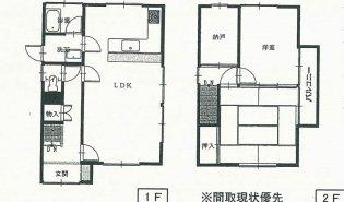Floor plan. 25 million yen, 2LDK + S (storeroom), Land area 239.99 sq m , Building area 88.28 sq m