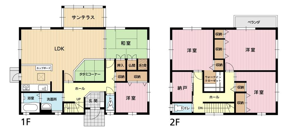 Floor plan. 29,800,000 yen, 5LDK + S (storeroom), Land area 324.64 sq m , Building area 155.56 sq m