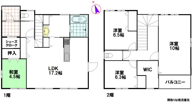 Floor plan. 22,800,000 yen, 4LDK, Land area 157.02 sq m , Building area 116 sq m
