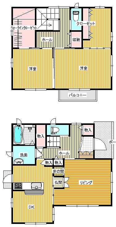 Floor plan. 32,600,000 yen, 3LDK, Land area 663.08 sq m , Large site of building area 121.7 sq m 200 square meters Do not you enjoy the slow life in two households?