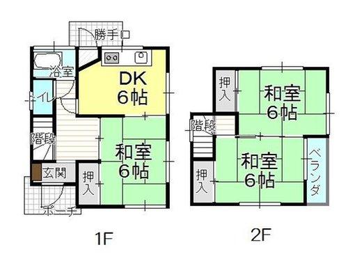 Floor plan. 11.8 million yen, 3DK, Land area 72.26 sq m , Building area 58.79 sq m