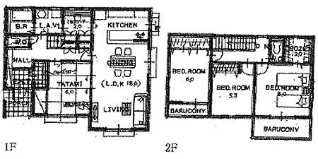 Floor plan. 24.6 million yen, 4LDK + S (storeroom), Land area 165.37 sq m , Building area 113.44 sq m