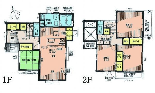 Floor plan. 23.8 million yen, 4LDK, Land area 207.72 sq m , Building area 107.23 sq m