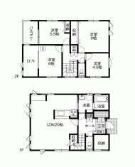Floor plan. 26,880,000 yen, 4LDK, Land area 128.35 sq m , Building area 112.07 sq m