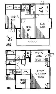Floor plan. 34,880,000 yen, 4LDK, Land area 131.45 sq m , Building area 103.96 sq m