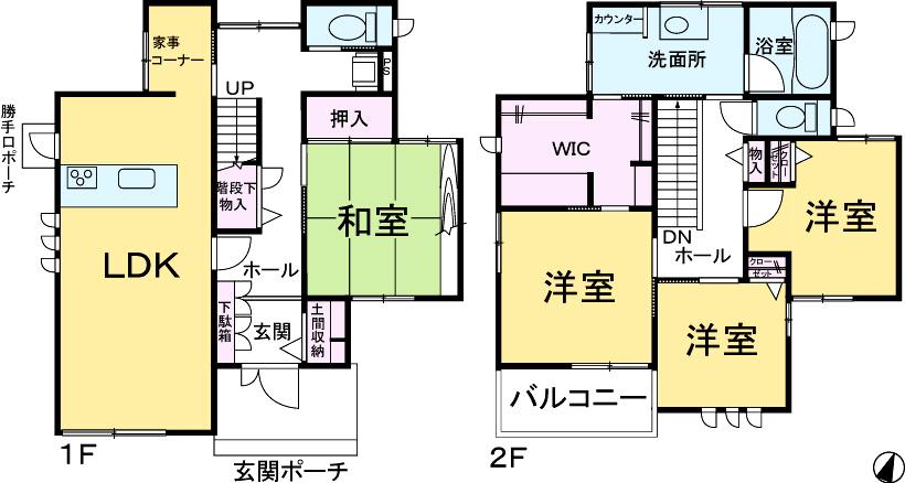 Floor plan. 29,800,000 yen, 4LDK, Land area 269.33 sq m , Building area 128.97 sq m