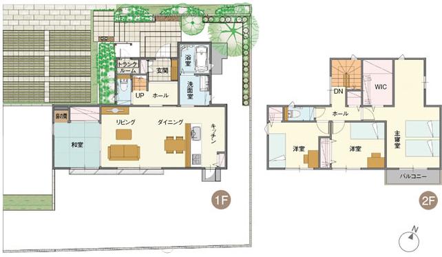 Floor plan. New town in Skyrail green hill Sekiwa Real Estate China is to deliver