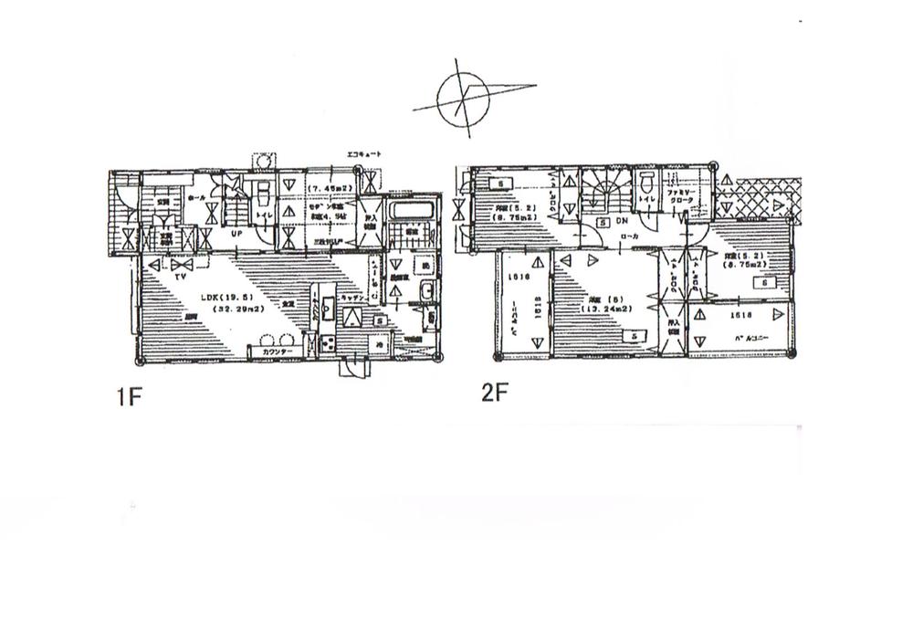 Floor plan. 27,200,000 yen, 4LDK, Land area 189.77 sq m , Building area 109.29 sq m