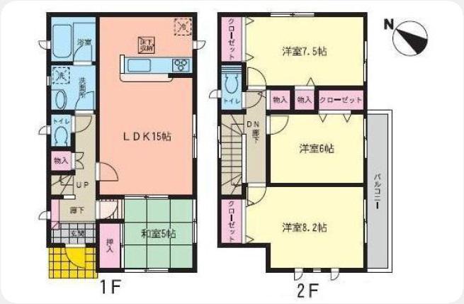 Floor plan. (2), Price 14 million yen, 4LDK, Land area 140.3 sq m , Building area 98.01 sq m