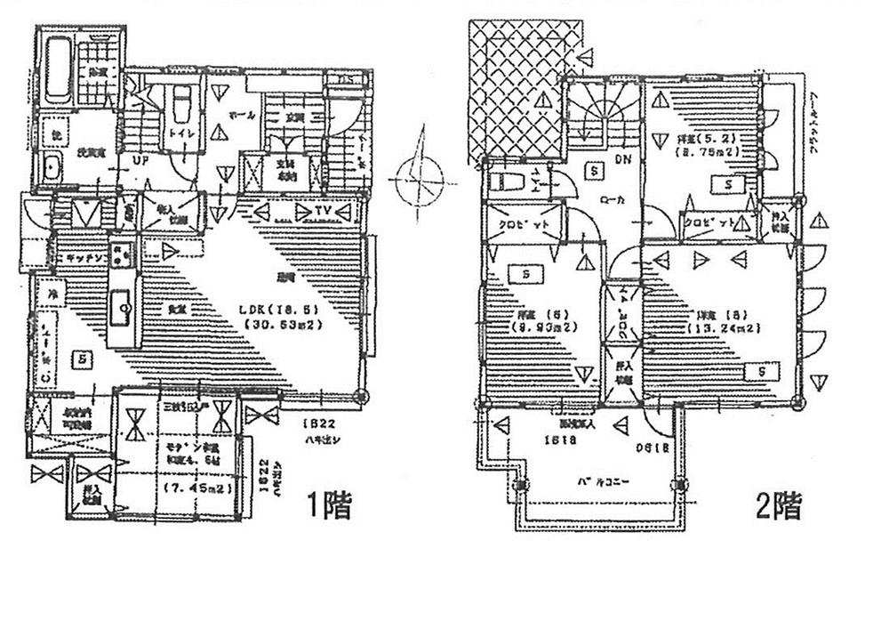Floor plan. 24.5 million yen, 4LDK, Land area 134.61 sq m , Building area 110.75 sq m