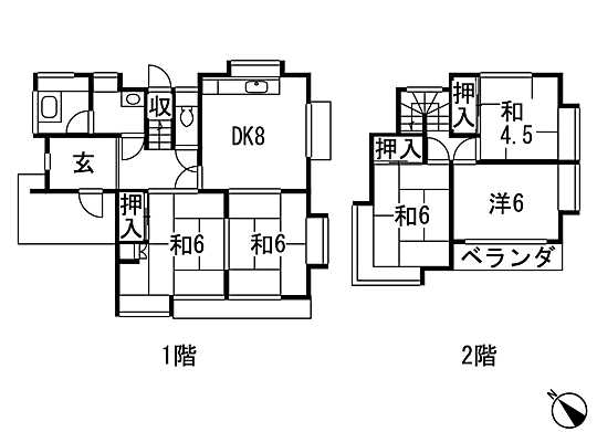 Floor plan. 9 million yen, 5DK, Land area 331.94 sq m , Building area 86.95 sq m 5DK