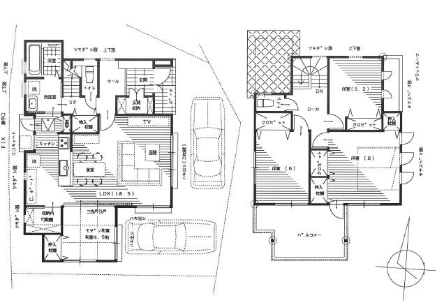 Floor plan. (6), Price 24.5 million yen, 4LDK, Land area 134.61 sq m , Building area 110.75 sq m