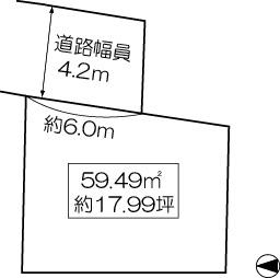 Compartment figure. Land price 4.5 million yen, Land area 59.49 sq m