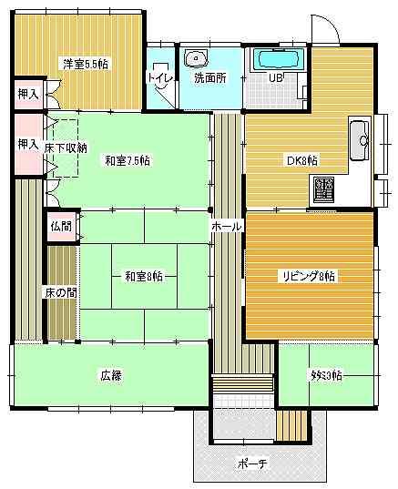 Floor plan. 13,900,000 yen, 4LDK + S (storeroom), Land area 330.99 sq m , Building area 118.21 sq m