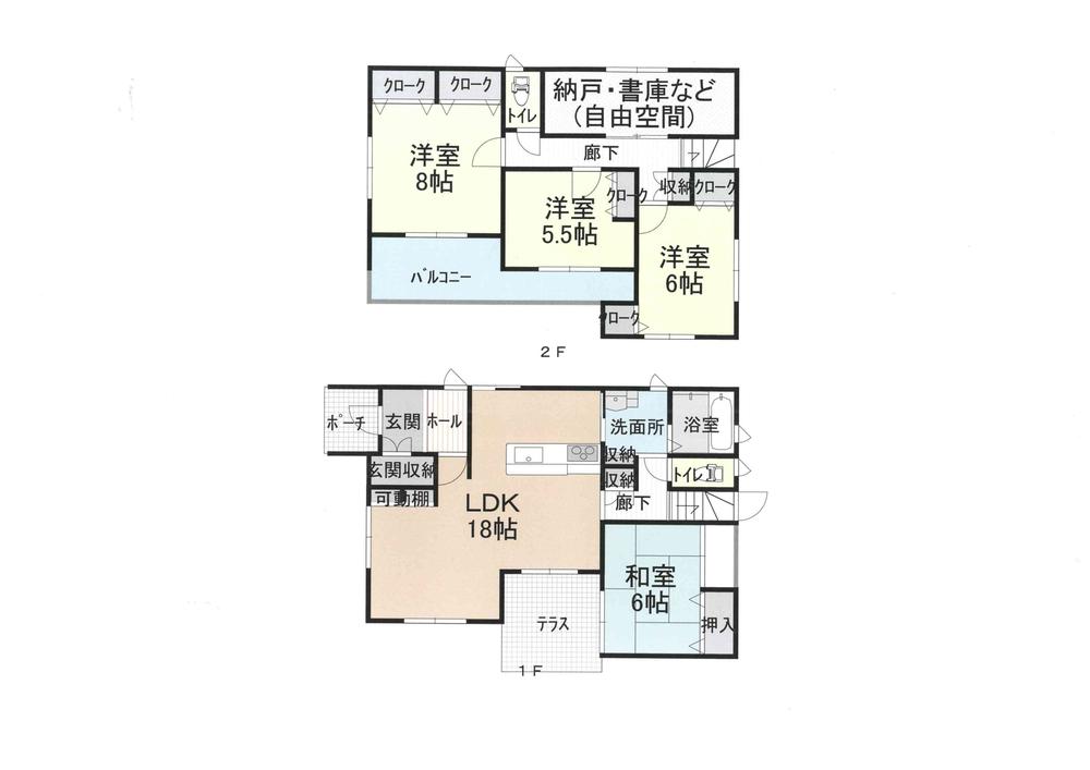 Building plan example (floor plan). Corresponding to a variety of floor plans per shaping land! 