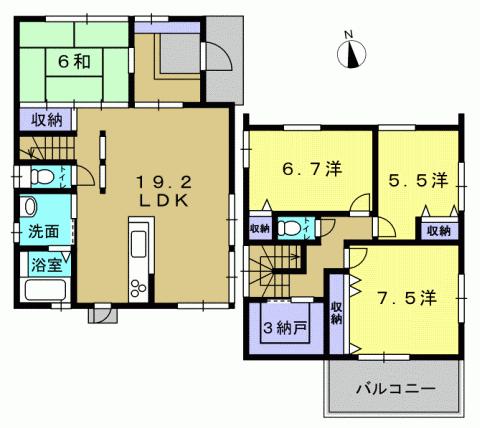 Floor plan. 27.3 million yen, 4LDK, Land area 165.66 sq m , Building area 109.3 sq m 4LDK