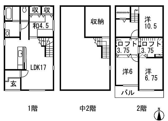 Floor plan. 24,800,000 yen, 4LDK + S (storeroom), Land area 116.8 sq m , Building area 103.09 sq m 4LDK