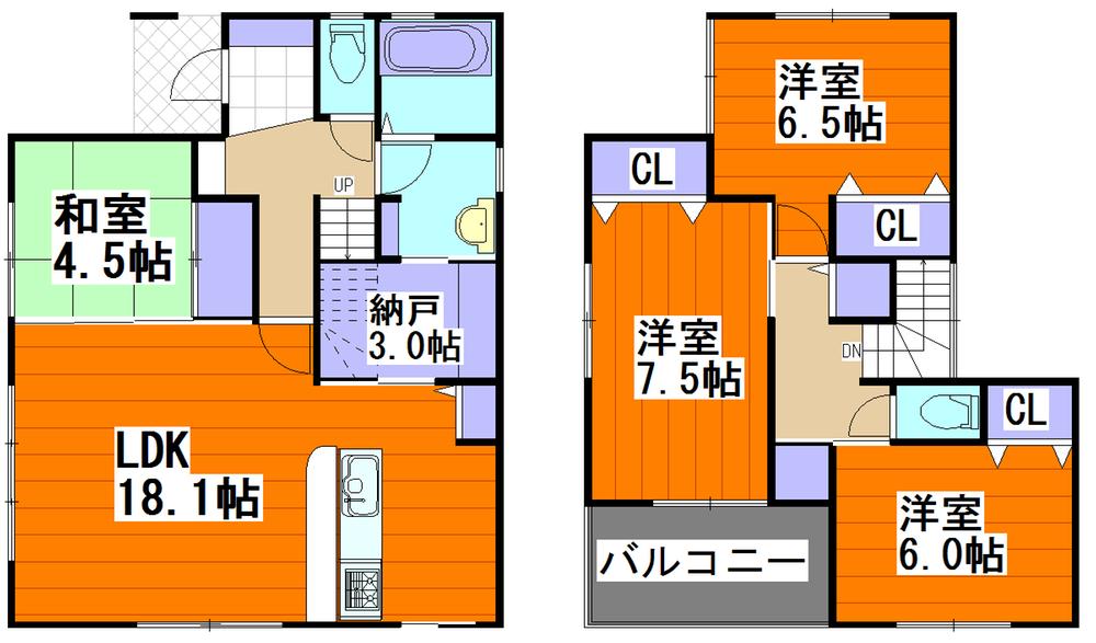 Floor plan. 26,800,000 yen, 4LDK, Land area 170.41 sq m , Building area 113.44 sq m