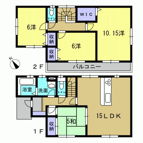 Floor plan. 25,800,000 yen, 4LDK, Land area 114.65 sq m , Building area 98.35 sq m 4LDK