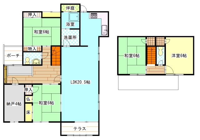 Floor plan. 15.8 million yen, 4LDK + S (storeroom), Land area 297.94 sq m , Building area 297.94 sq m