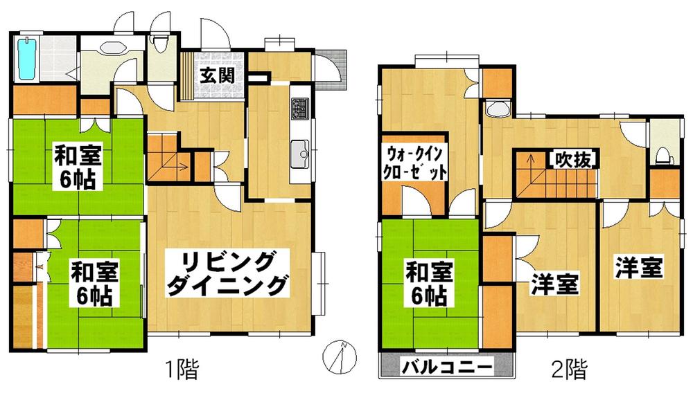 Floor plan. 13,900,000 yen, 5LDK + S (storeroom), Land area 195.55 sq m , Building area 141.08 sq m