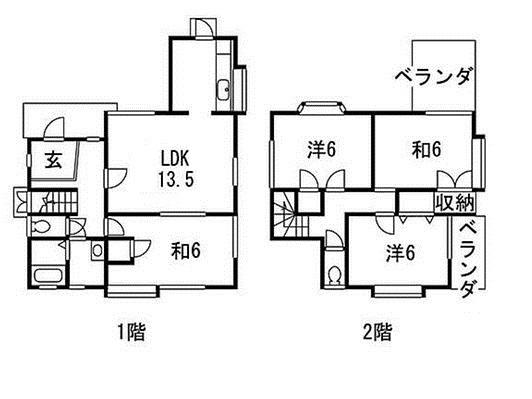 Floor plan. 8.8 million yen, 5LDK, Land area 121.94 sq m , Building area 88.69 sq m