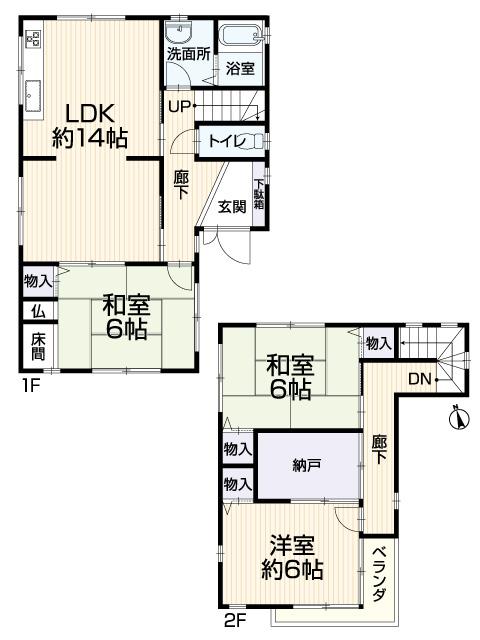 Floor plan. 9.8 million yen, 4LDK + S (storeroom), Land area 102.53 sq m , Building area 85.29 sq m