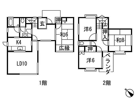Floor plan. 16,480,000 yen, 4LDK, Land area 188.31 sq m , Building area 112.4 sq m 4LDK