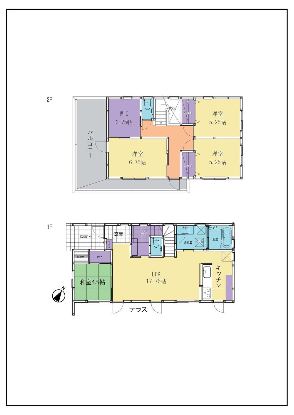 Floor plan. 27,900,000 yen, 4LDK, Land area 165.34 sq m , Building area 107.64 sq m