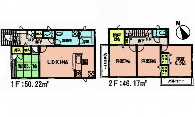 Floor plan. 22,800,000 yen, 4LDK+S, Land area 132.72 sq m , Building area 96.39 sq m