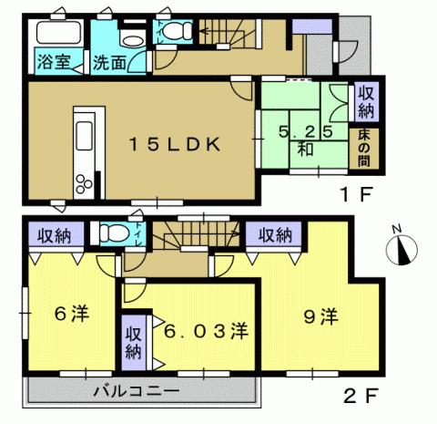 Floor plan. 22,800,000 yen, 4LDK, Land area 160.72 sq m , Building area 160.72 sq m 4LDK