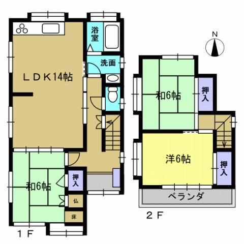 Floor plan. 8.6 million yen, 3LDK, Land area 164.67 sq m , Building area 77.84 sq m 3LDK