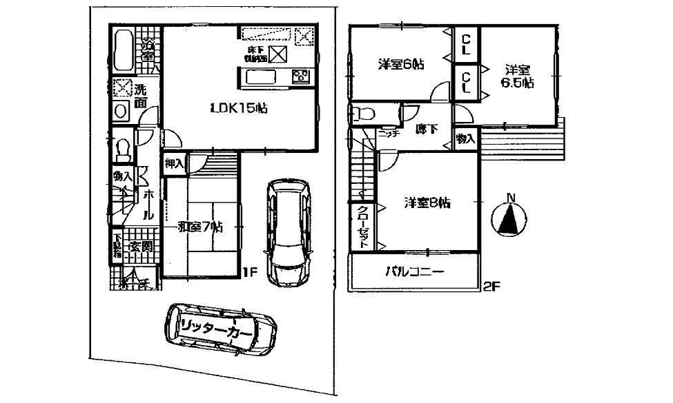 Floor plan. 25.6 million yen, 4LDK, Land area 112.03 sq m , Building area 98.01 sq m