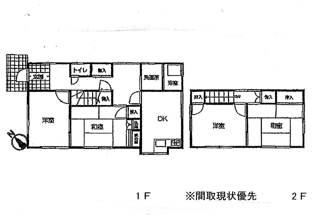 Floor plan. 20 million yen, 4DK, Land area 192.41 sq m , Building area 98 sq m