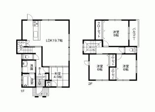 Floor plan. 26,800,000 yen, 4LDK + S (storeroom), Land area 216.83 sq m , Building area 106.81 sq m