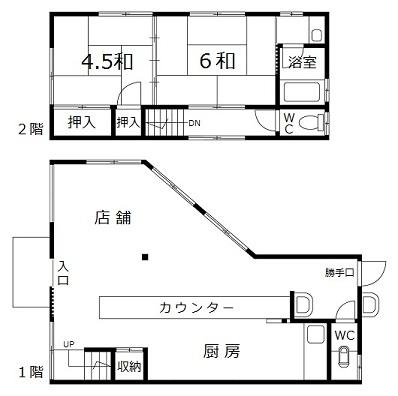 Floor plan. 16 million yen, 2LDK, Land area 143 sq m , Building area 74.9 sq m cafe Toka cleaning, Take, such as Yamato UnSatoru Seller like advice that there is also the possibility of the next shop