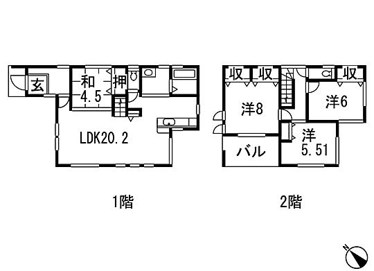 Floor plan. 31,900,000 yen, 4LDK, Land area 119.84 sq m , Building area 103.5 sq m 4LDK