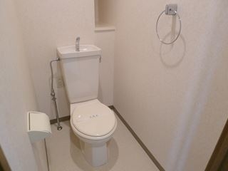 Toilet. Outlet ・ There shelf