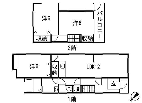 Floor plan. 14.8 million yen, 3LDK, Land area 106 sq m , Building area 74.52 sq m 3LDK