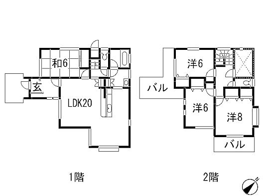 Floor plan. 21.3 million yen, 4LDK, Land area 170 sq m , Building area 110.95 sq m