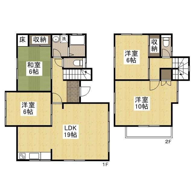 Floor plan. 5.2 million yen, 4LDK, Land area 209.35 sq m , Building area 105.98 sq m
