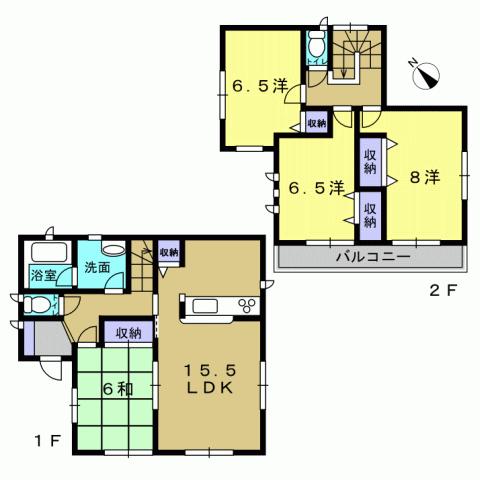 Floor plan. 23.8 million yen, 4LDK, Land area 162.95 sq m , Building area 97.2 sq m 4LDK